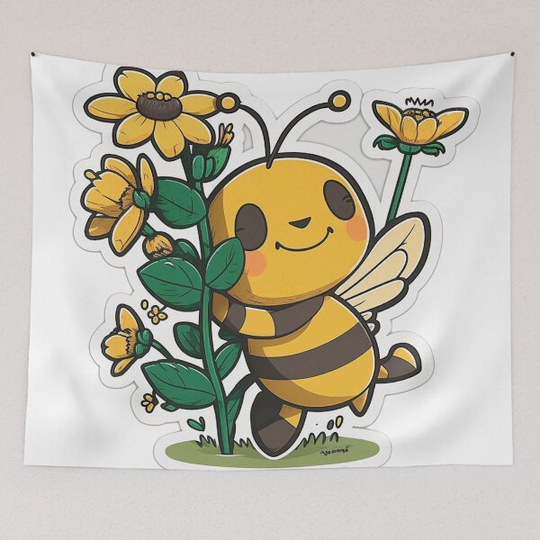 Item preview, A cute cartoon bee designed and sold by Stickermagician.