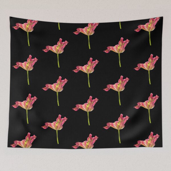 Item preview, 1 red-green tulip with a black background designed and sold by Binas-gallery.