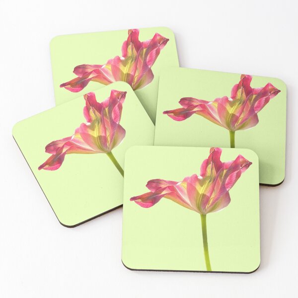Item preview, 1 red-green tulip with a light yellow-green background designed and sold by Binas-gallery.