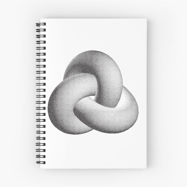 Item preview, Vector Halftone Stippled Geometric Figure Illustration - 3D Infinity Trefoil Torus Knot Loop designed and sold by Aenota.