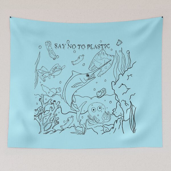 Item preview, Say no to Plastic, Environment, Awareness compaigns designed and sold by saimzgraphics.