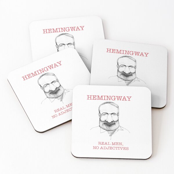 Item preview, Hemingway - Real men, no adjectives designed and sold by Amanda Webster.