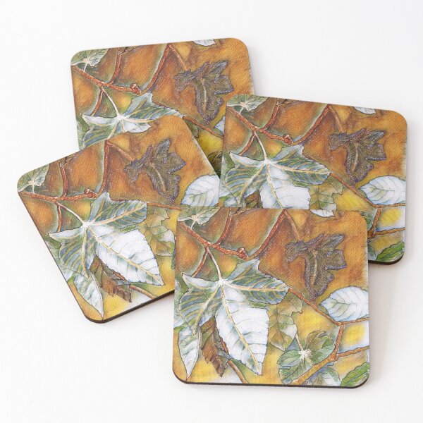 Item preview, Autumn coloured Fig Leaves designed and sold by lynfishwick.