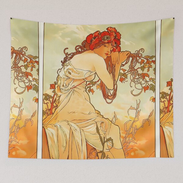 Item preview, Alphonse Mucha, Summer, 1896, Art Nouveau designed and sold by NouveauEra.