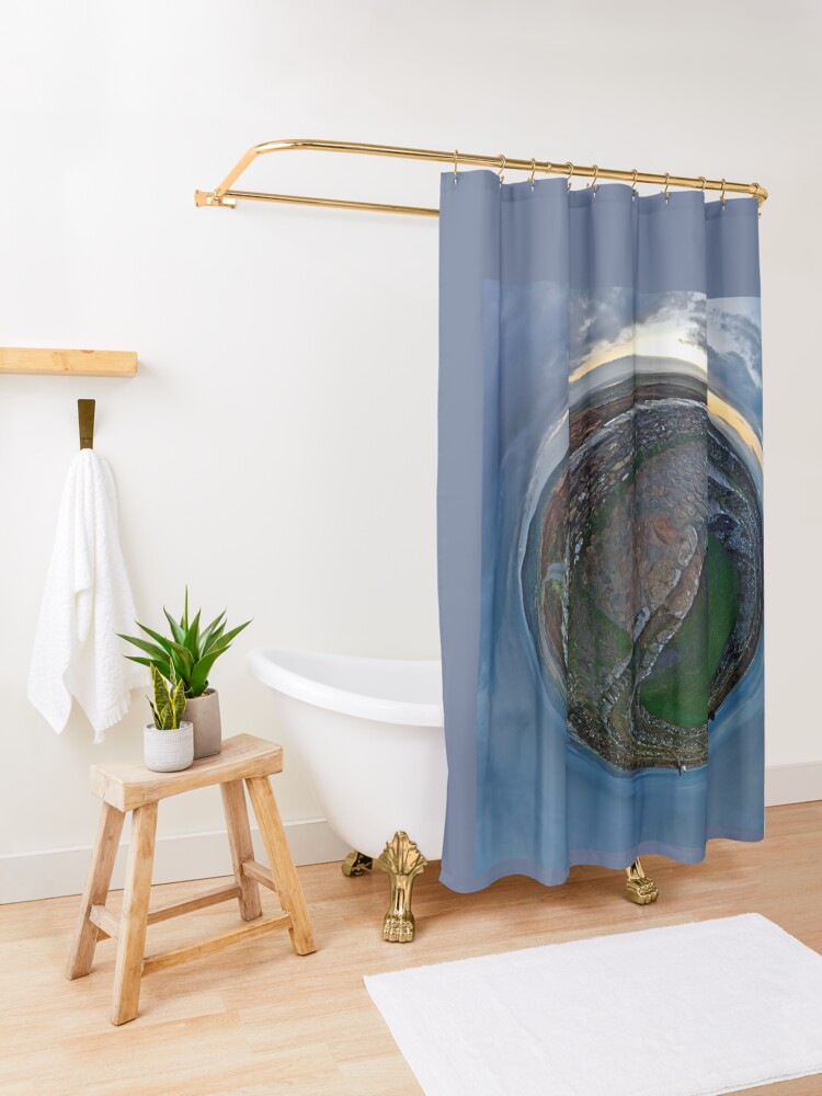 Alternate view of Winter Solstice Dawn over Grianan, Donegal, Ireland Shower Curtain