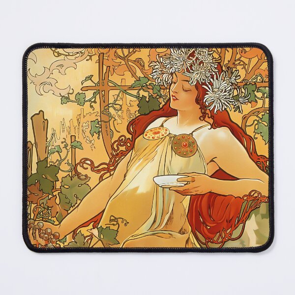 Item preview, Alphonse Mucha, Autumn, 1896, Art Nouveau designed and sold by NouveauEra.