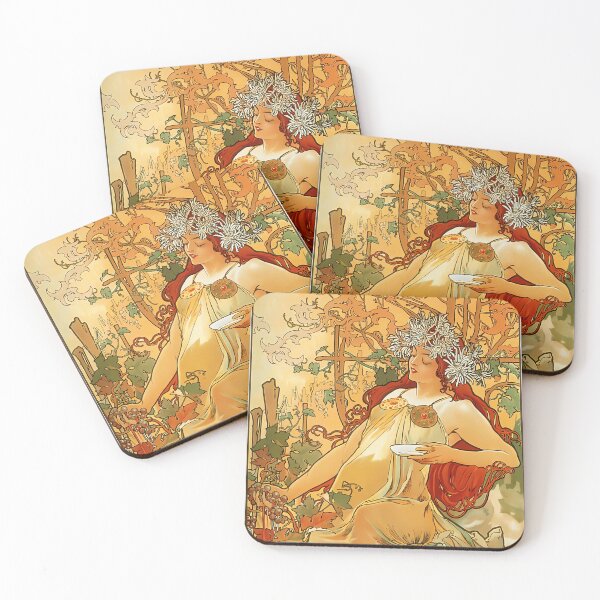 Item preview, Alphonse Mucha, Autumn, 1896, Art Nouveau designed and sold by NouveauEra.