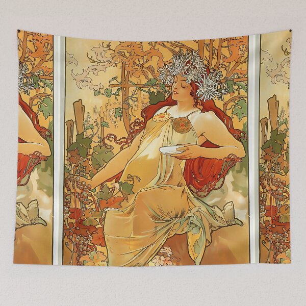 Item preview, Alphonse Mucha, Autumn, 1896, Art Nouveau designed and sold by NouveauEra.