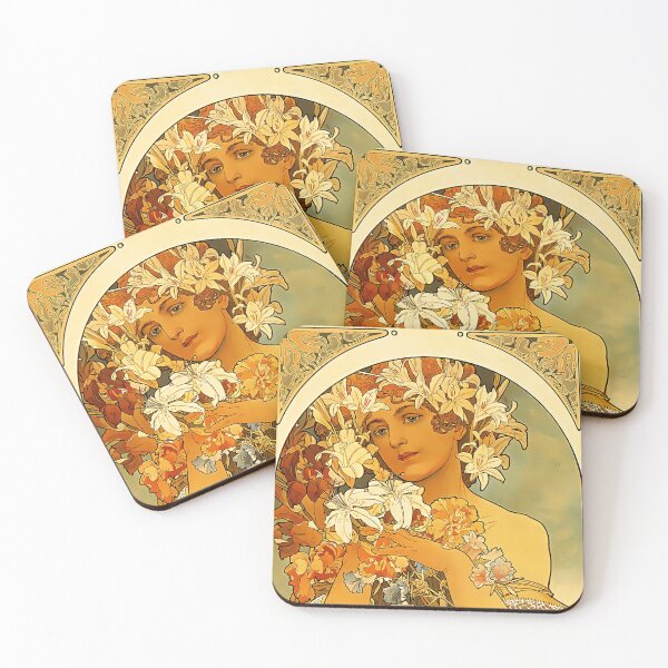 Aperçu de l'œuvre Alphonse Mucha, Fleur, Art Nouveau créée et vendue par NouveauEra.