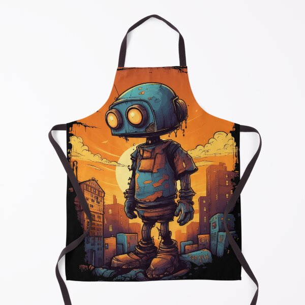 Aperçu de l'œuvre Robot triste dans un monde post-apocalyptique créée et vendue par Tee-Magination.