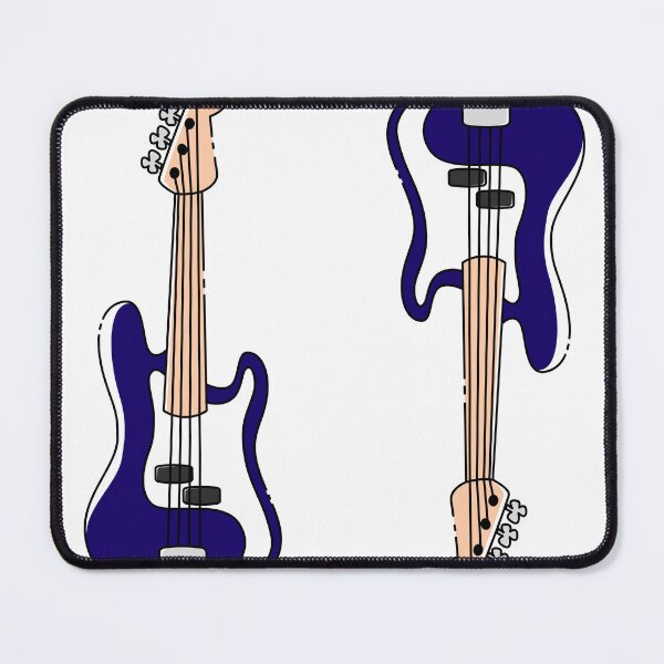 Item preview, Cute and Aesthetic Electric Bass Guitar - Blue designed and sold by Rei-illustrates.
