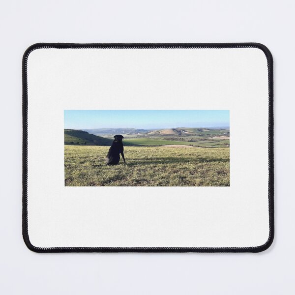 Item preview, Dog with a view. Black labrador dog on the South Downs at Firle in Sussex. designed and sold by Emma Amies.