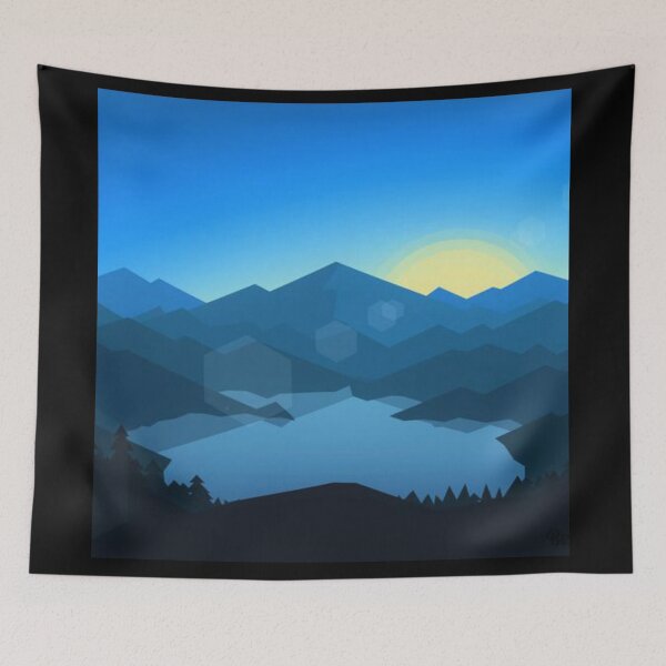 Item preview, Sun in the Mountain blu designed and sold by federicousai.