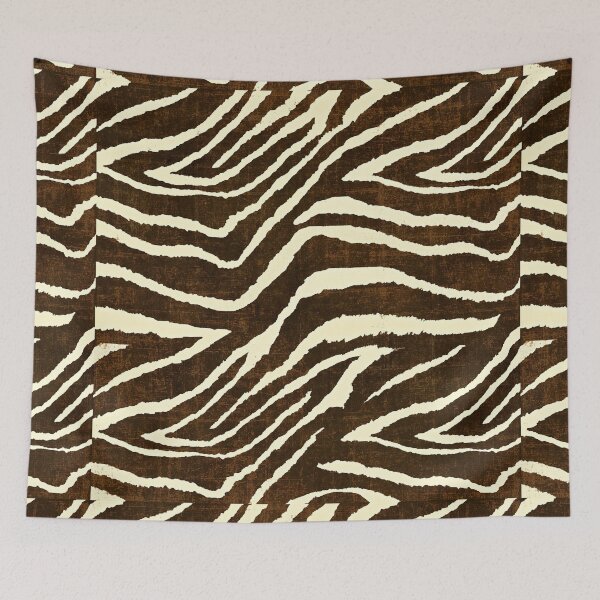 Item preview, ZEBRA IN WINTER BROWN AND BEIGE ANIMAL PRINT designed and sold by Overthetopsm.
