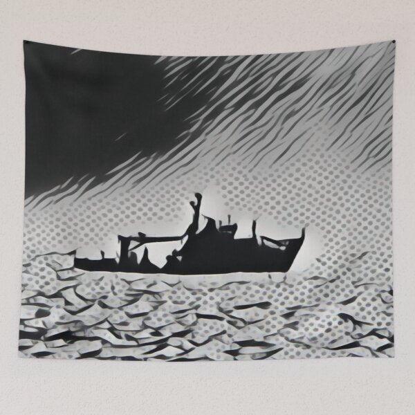 Item preview, Fishing Vessel In Pointillism designed and sold by Fearless-Fox.