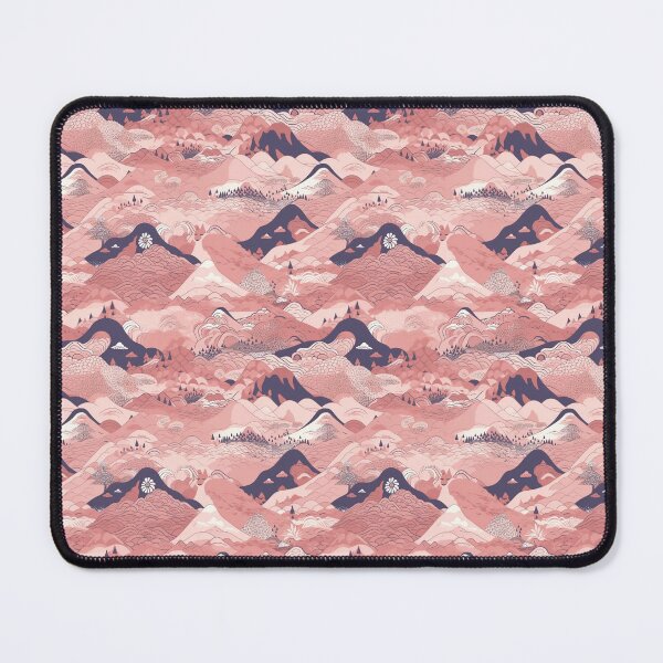 Item preview, Pink Japanese Mountains Wagara Pattern designed and sold by StudioTokyo.