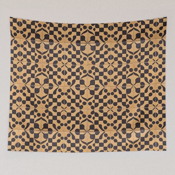 Item preview, Retro Tile Pattern Yellow and Black designed and sold by RetroTile.