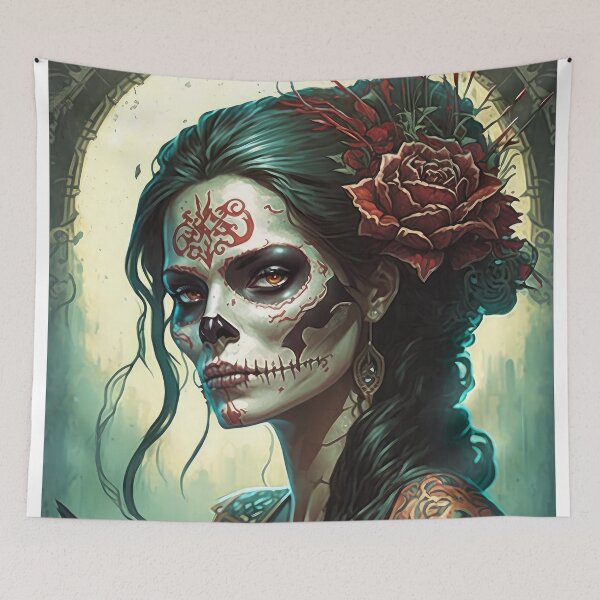 Item preview, Day of the Dead Art, Day of the Dead Picture ,Dia De Los Muertos Art Print designed and sold by A-jackson.