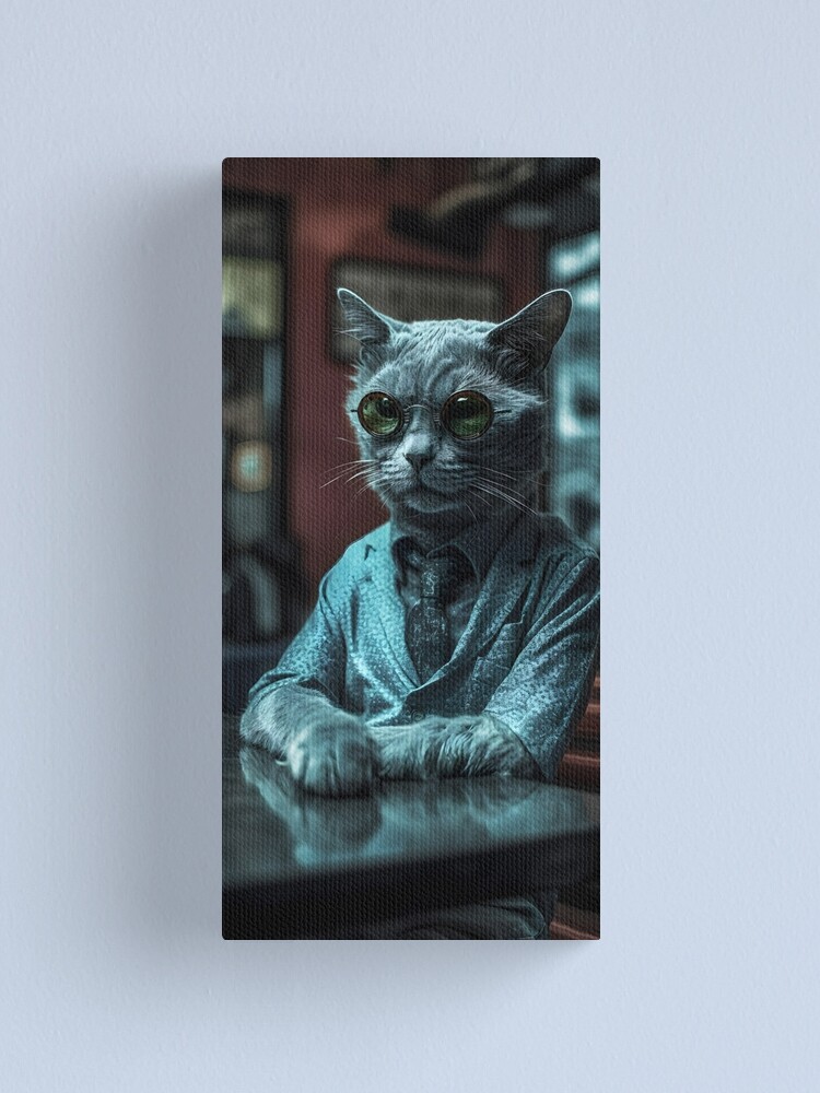 Smart Cat Canvas Print