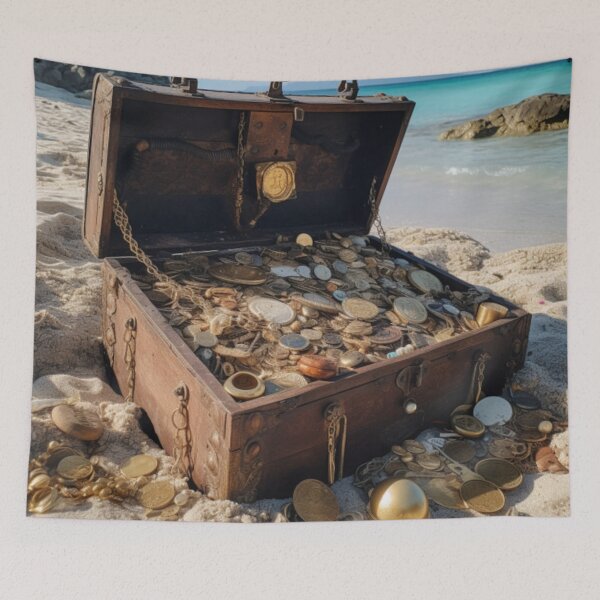 Item preview, Treasure Chest - a pirate's booty found designed and sold by shakespeare1212.