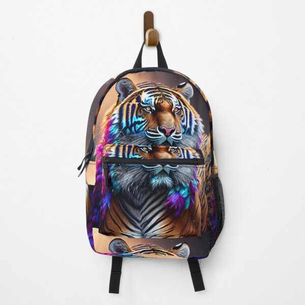 Item preview, A Beautiful Fantasy Dream-Like Feathered Tiger in Klimt Style designed and sold by KALEIDOSCOPE UK.