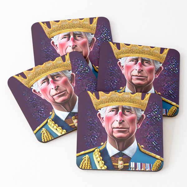 Item preview, King Charles III Coronation Party unique design featuring crowned King Charles, formerly Prince Charles  designed and sold by RoyalRepublics.