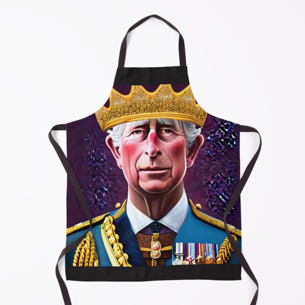 Item preview, King Charles III Coronation Party unique design featuring crowned King Charles, formerly Prince Charles designed and sold by RoyalRepublics.