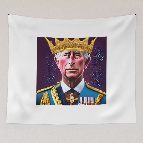 Item preview, King Charles III Coronation Party unique design featuring crowned King Charles, formerly Prince Charles  designed and sold by RoyalRepublics.
