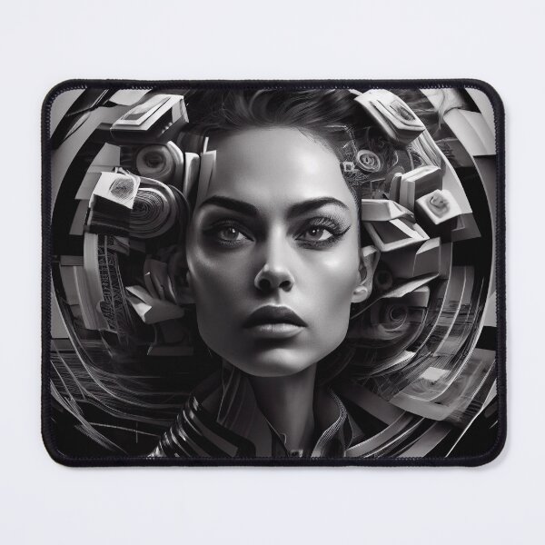 Item preview, AI Art | Futuristic Woman #03 designed and sold by Fractal-Graphic.