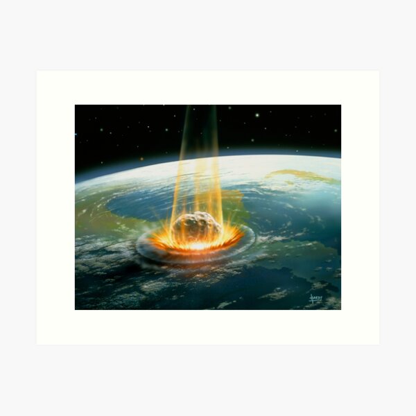 Item preview, Artwork of the Chicxulub asteroid impact (E402/0049) designed and sold by SciencePhoto.