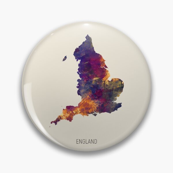 Item preview, England Watercolor Map designed and sold by ArtPrints.