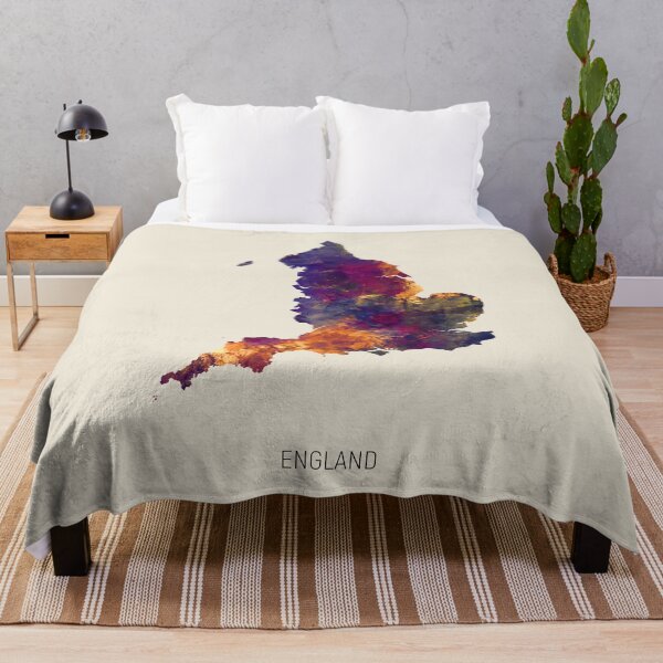 Item preview, England Watercolor Map designed and sold by ArtPrints.