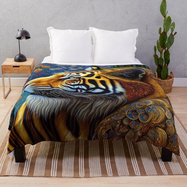 Item preview, A Beautiful Exotic Fantasy Jewelled Tiger in Klimt style designed and sold by KALEIDOSCOPE UK.