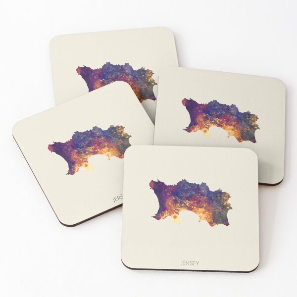 Artikelvorschau, Jersey-Aquarell-Karte entworfen und verkauft von ArtPrints.