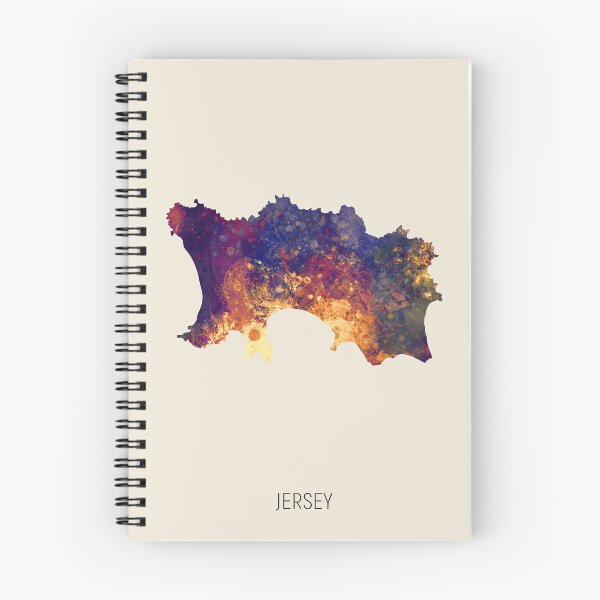 Artikelvorschau, Jersey-Aquarell-Karte entworfen und verkauft von ArtPrints.