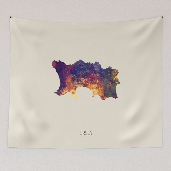 Artikelvorschau, Jersey-Aquarell-Karte entworfen und verkauft von ArtPrints.