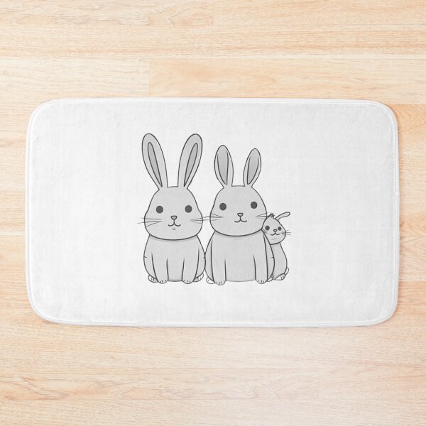 Item preview, Rabbit family Simple Art designed and sold by OtterComforts.