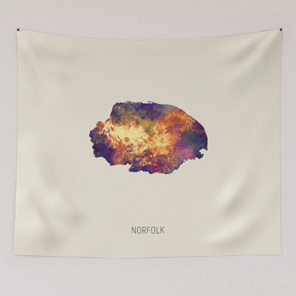 Item preview, Norfolk Watercolor Map designed and sold by ArtPrints.