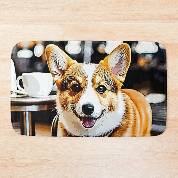 Item preview, Corgi Coffee Lover Dog Cafe  designed and sold by ElegantCat.