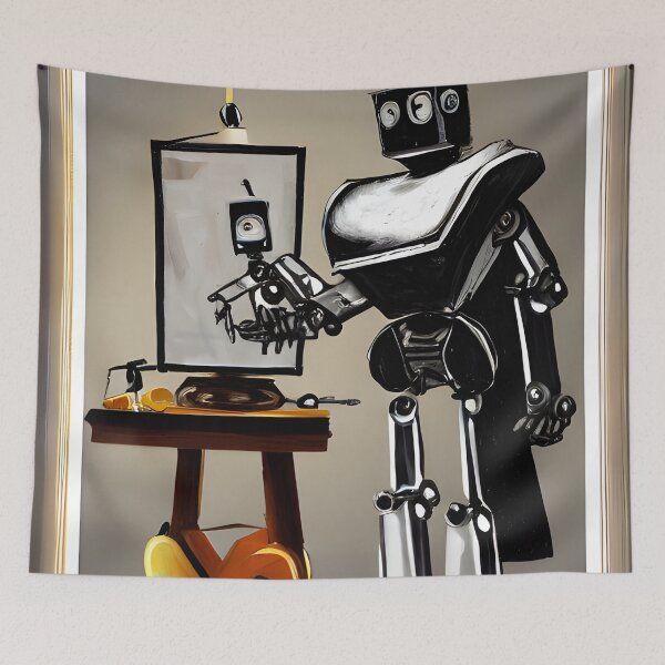Item preview, Robot in the style of famous art. designed and sold by CRAFTER-MEDIA.
