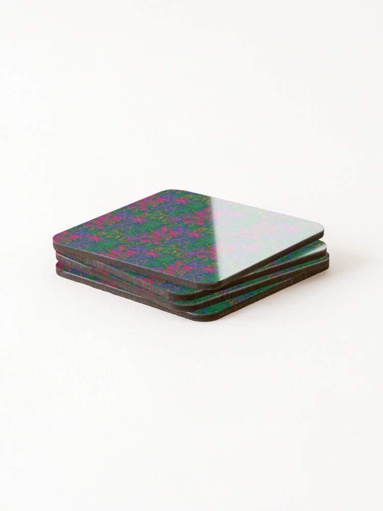 Thumbnail 4 of 5, Coasters (Set of 4), Garden In Bloom Impressionist Pattern designed and sold by hellcom.