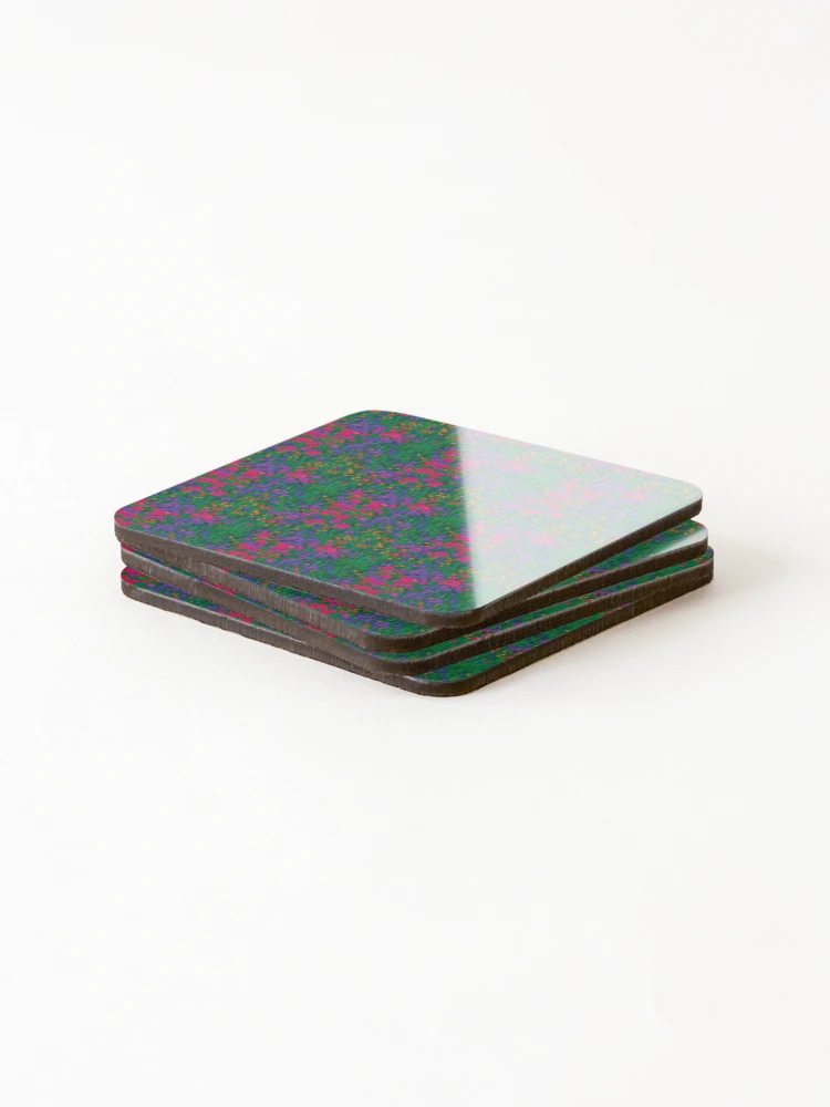 Thumbnail 4 of 5, Coasters (Set of 4), Garden In Bloom Impressionist Pattern designed and sold by hellcom.
