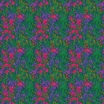 Artwork thumbnail, Garden In Bloom Impressionist Pattern by hellcom