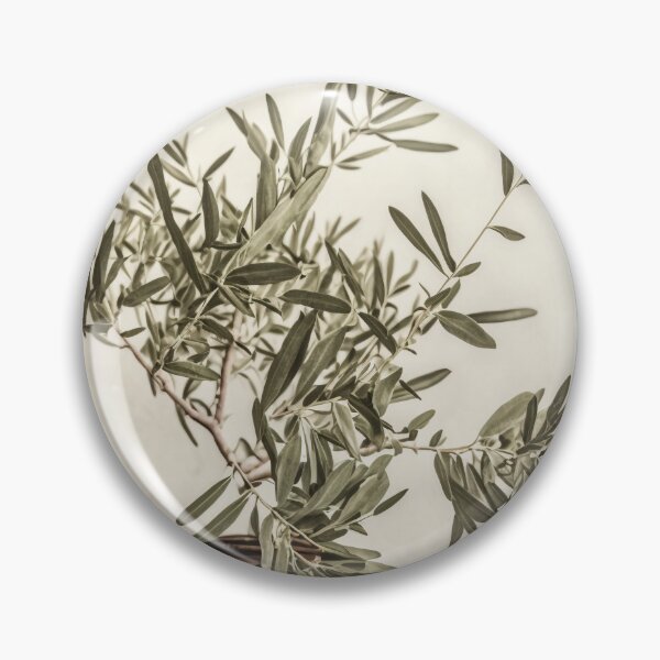 Item preview, Vintage-Inspired Olive Branch Vase Wall Art - Green Botanical Decor designed and sold by Maisonsucces.