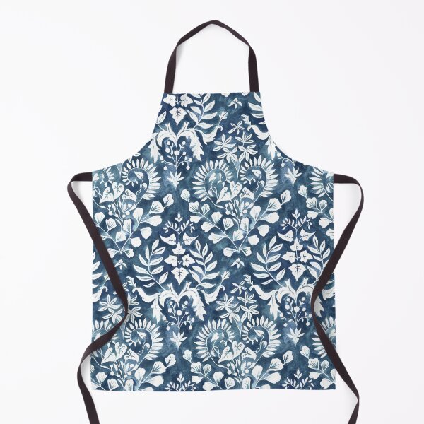Item preview, Negative Space Botanical Watercolor - Navy Blue designed and sold by TigaTiga.