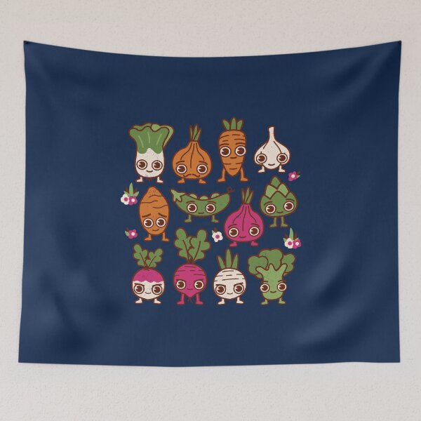Item preview, Root Vegetable Pattern - Cute Kawaii Veg Variety designed and sold by WeirdPunderful.
