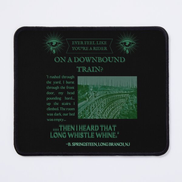 Item preview, Bruce Springsteen Downbound Train Vintage Newspaper Lyric Design designed and sold by Blue Blue Windows.