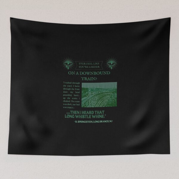 Item preview, Bruce Springsteen Downbound Train Vintage Newspaper Lyric Design designed and sold by Blue Blue Windows.