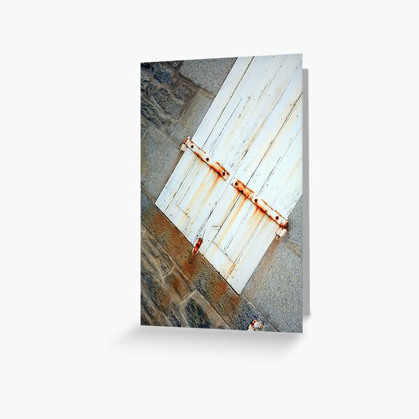 www.lizgarnett.com ... St Cast Shutters, Brittany, France Greeting Card