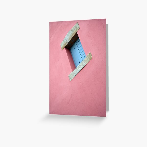www.lizgarnett.com ... French Window on Pink Wall, Le Bono, Brittany, France Greeting Card